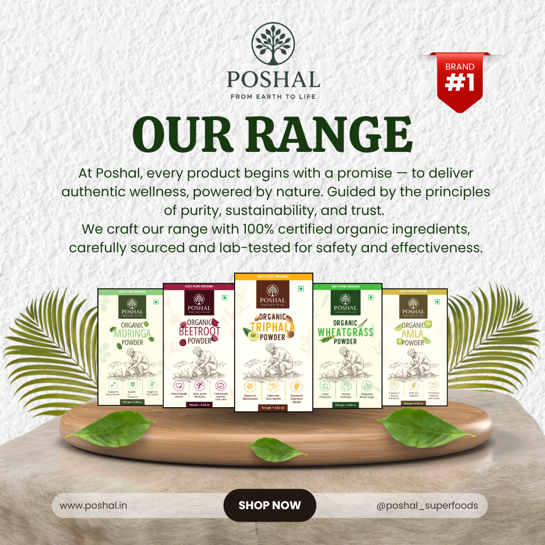 Poshal Organic Moringa Powder - 100g