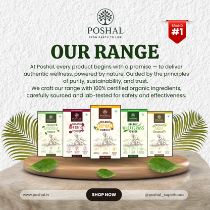 Poshal Organic Moringa Powder - 100g