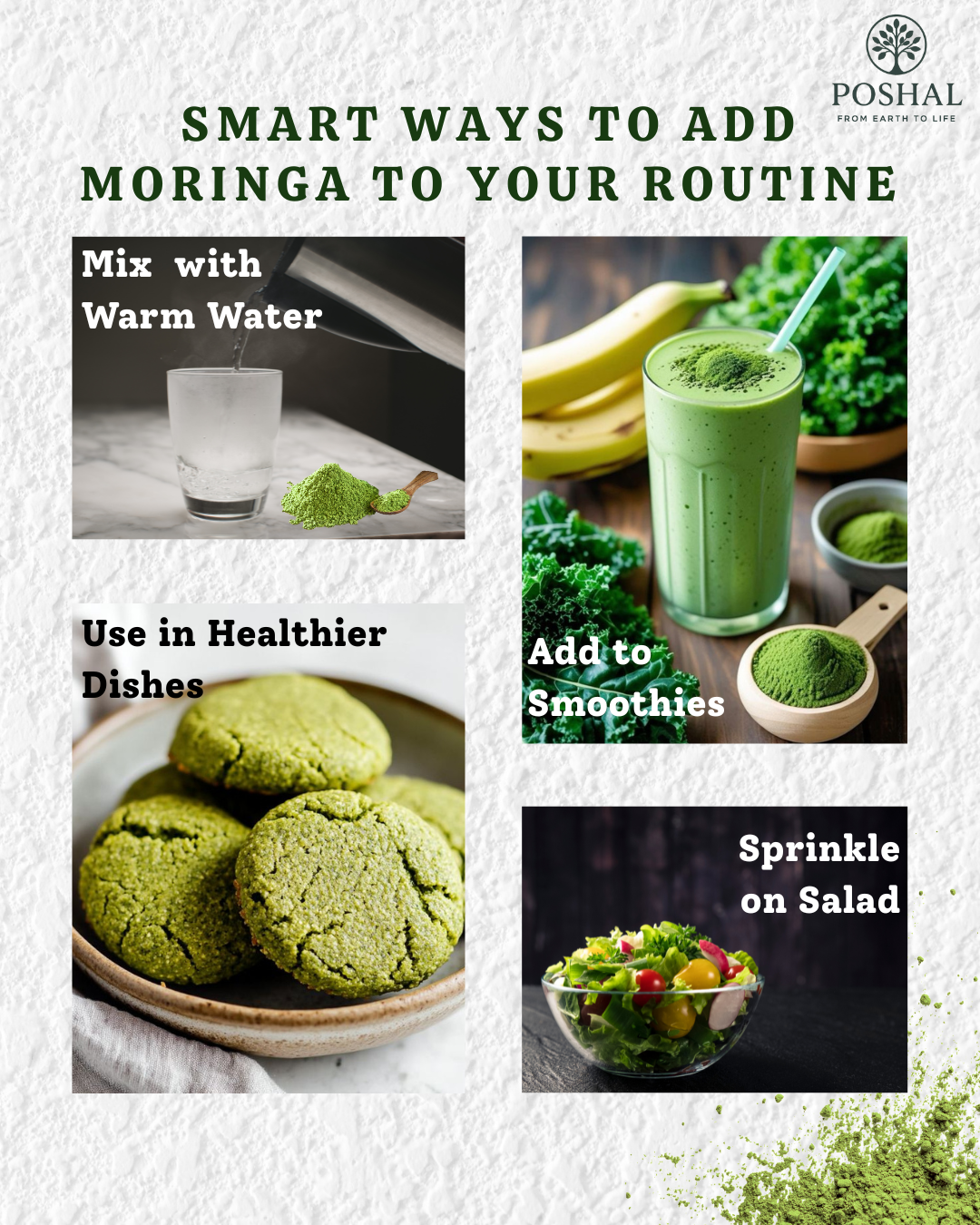 Poshal Organic Moringa Powder - 100g