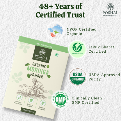 Poshal Organic Moringa Powder - 100g